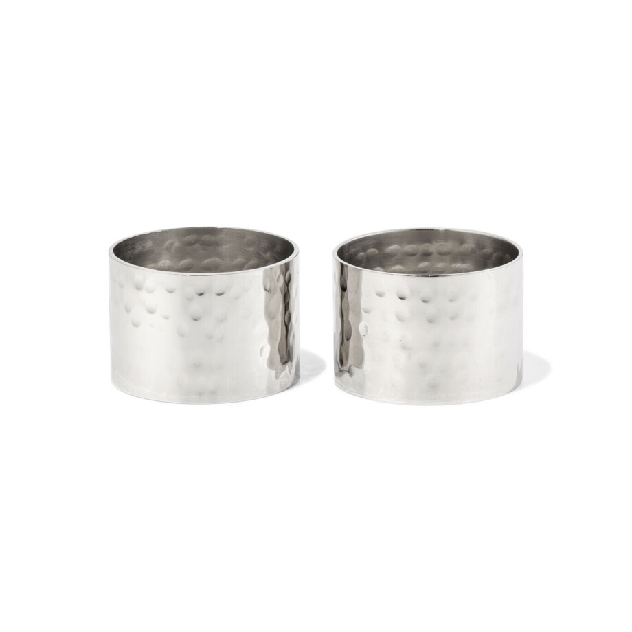 HEMA HEMA Servetringen Rvs Gehamerd - 2 Stuks (zilver) afbeelding 1
