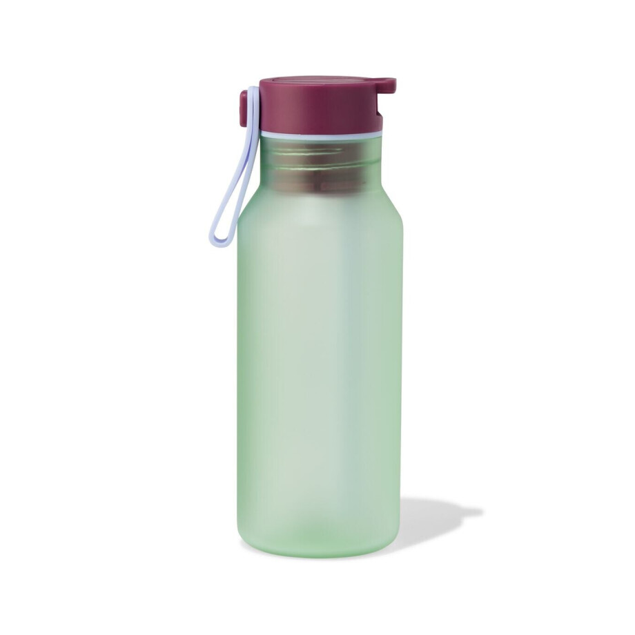 HEMA HEMA Waterfles Met Rietje 430ml Groen (groen) HEMA HEMA Waterfles Met Rietje 430ml Groen (groen) afbeelding 1