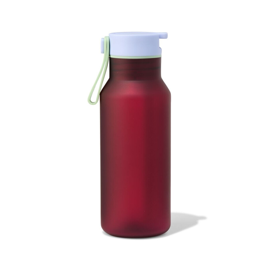 HEMA HEMA Waterfles Met Rietje 430ml Bordeauxrood (bordeauxrood) HEMA HEMA Waterfles Met Rietje 430ml Bordeauxrood (bordeauxrood) afbeelding 1