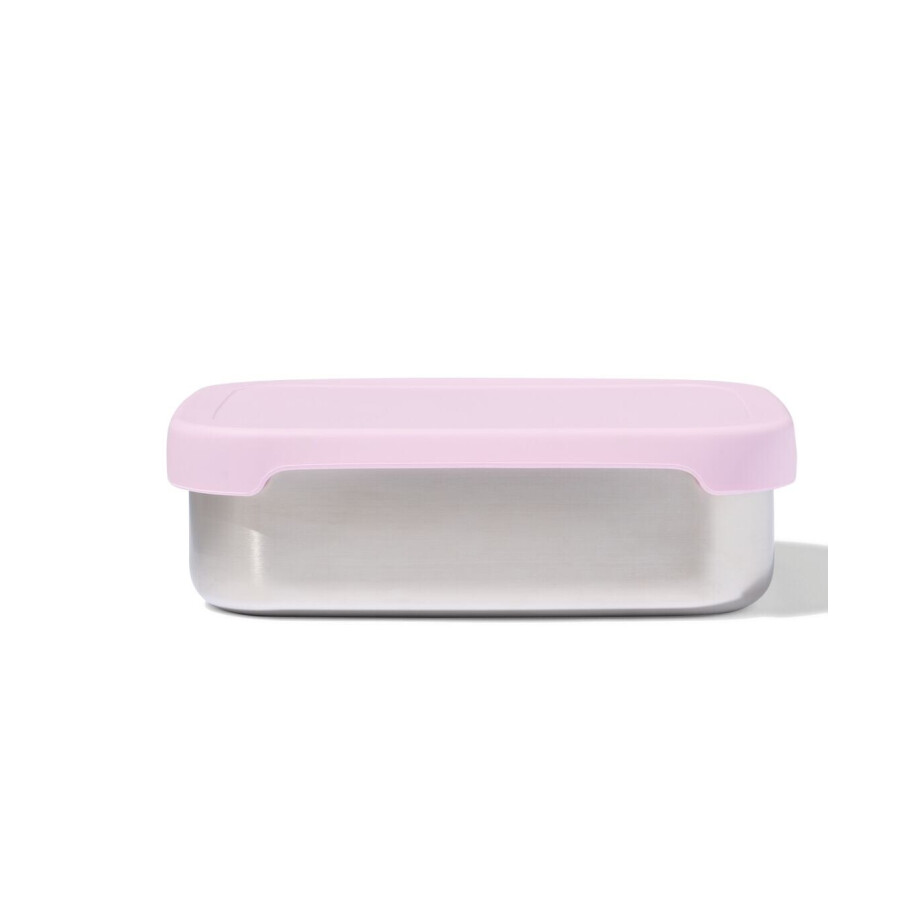 HEMA HEMA Lunchbox 14.3x18.9x5.8cm Rvs Roze afbeelding 
