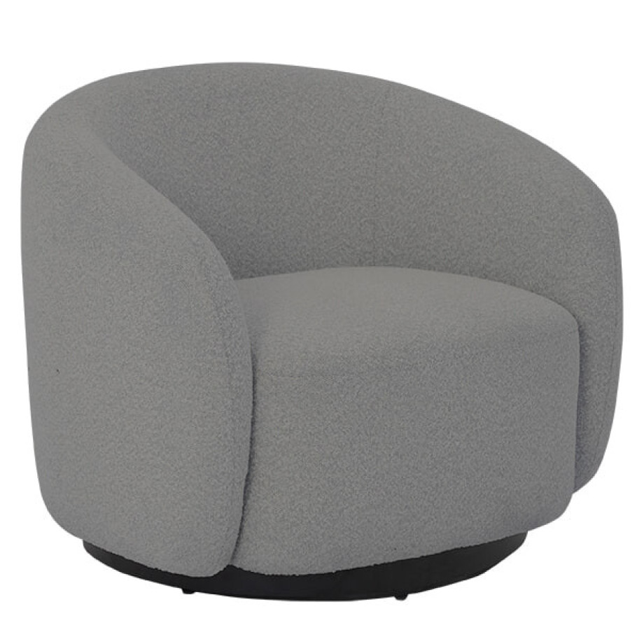 Tower Living Draaifauteuil 'Belfast' Bouclé, kleur Taupe afbeelding 1