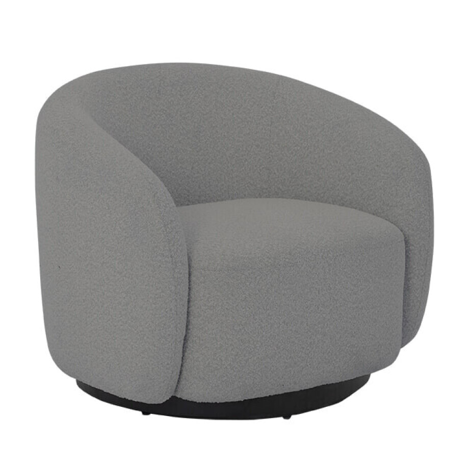 Tower Living Draaifauteuil 'Belfast' Bouclé, kleur Taupe afbeelding 1