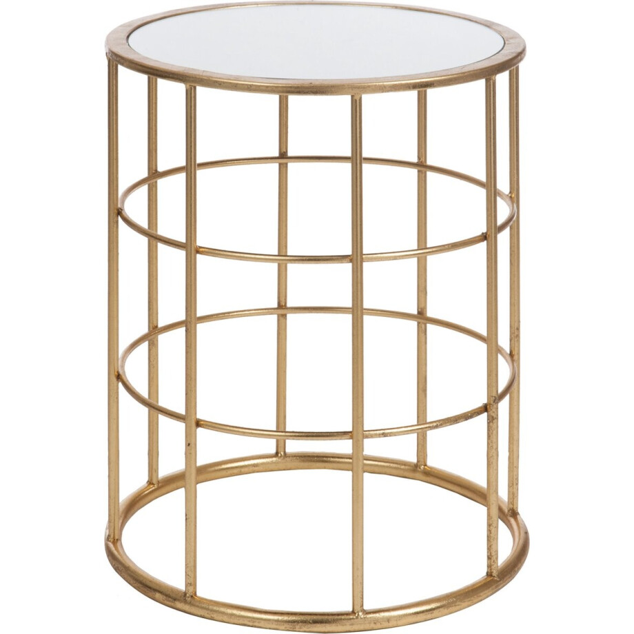 J-Line bijzettafel Spijlen - metaal/glas - goud J-Line bijzettafel Spijlen - metaal/glas - goud afbeelding 1