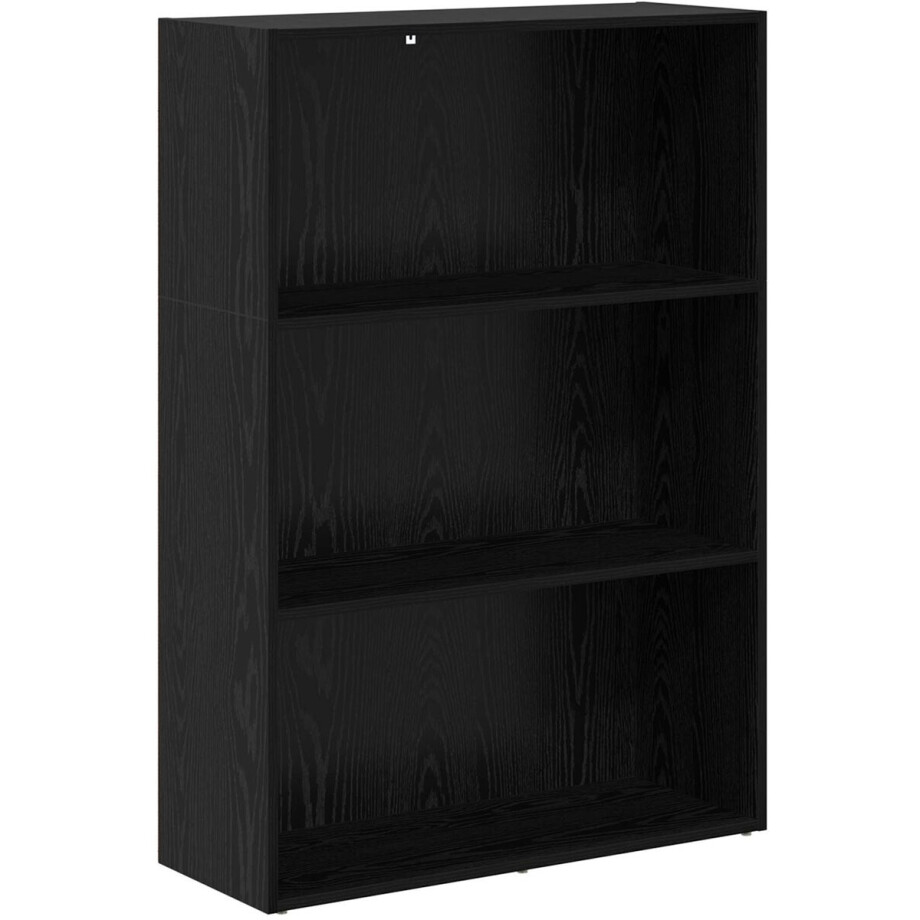 vidaXL - Boekenplank - Zwart - Eiken - 80 - x - 30 - x - 114 - cm - Bewerkt - hout vidaXL - Boekenplank - Zwart - Eiken - 80 - x - 30 - x - 114 - cm - Bewerkt - hout afbeelding 1