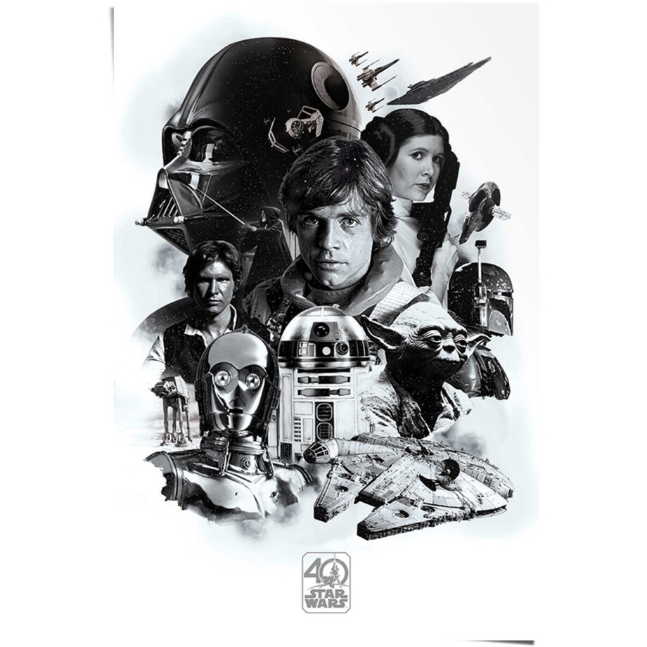 Poster Star Wars 40th Anniversary - 91,5 x 61 - Papier - REINDERS afbeelding 1
