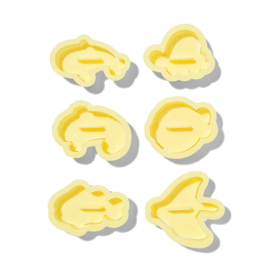 HEMA HEMA Uitsteekvormen Dieren - 6 Stuks (geel) afbeelding 1