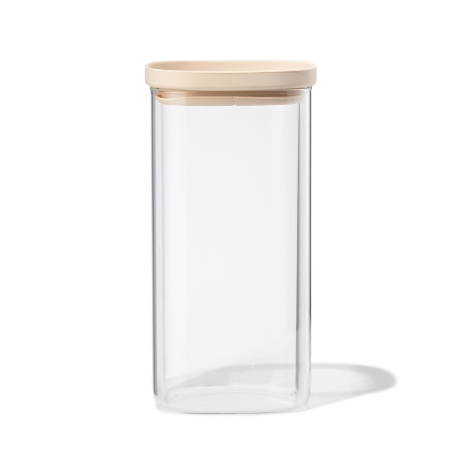 HEMA HEMA Voorraad Bus 1600ml Glas Met Deksel (transparant) afbeelding 1
