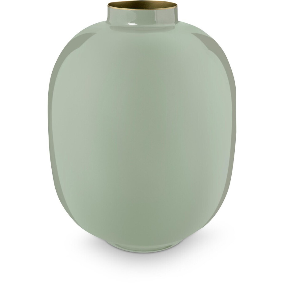 Pip Studio - Vaas - Groen - Metaal - 25x32cm Pip Studio - Vaas - Groen - Metaal - 25x32cm afbeelding 1