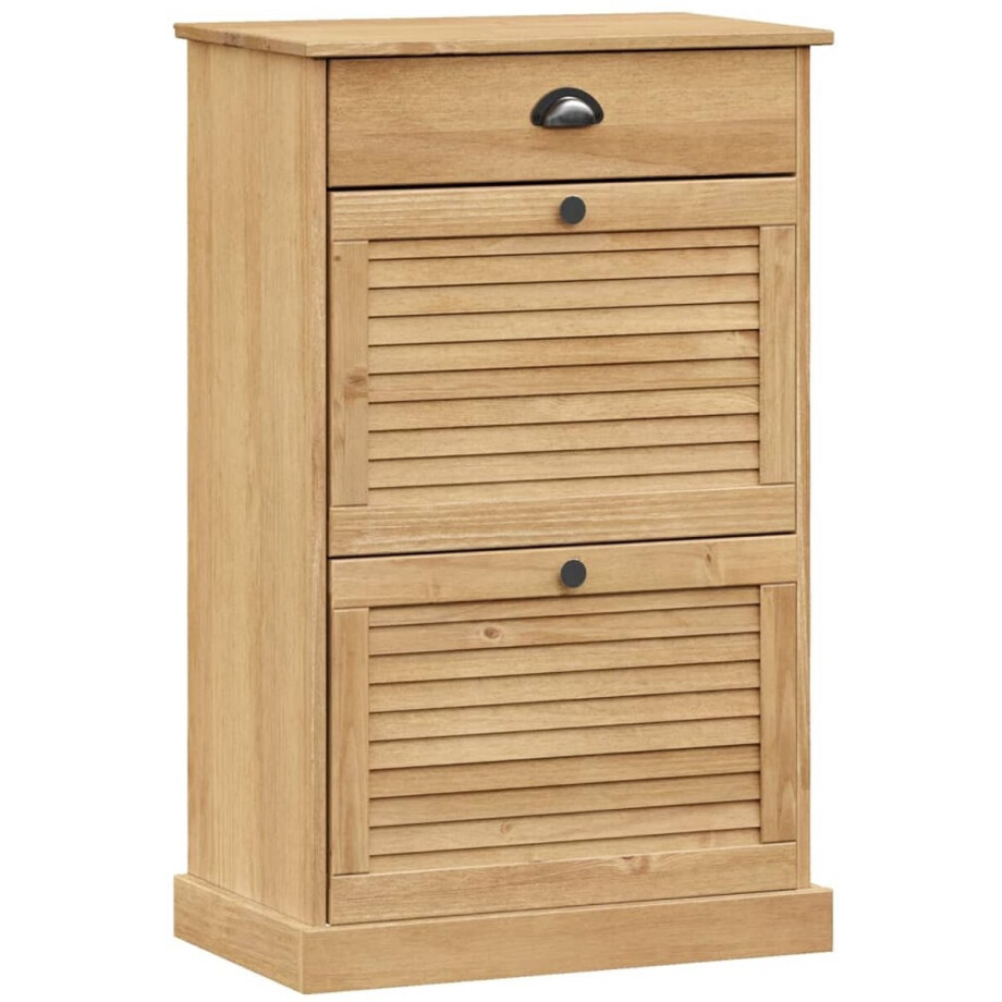 vidaXL - Schoenenkast - VIGO - 60x35x96 - cm - massief - grenenhout afbeelding 1