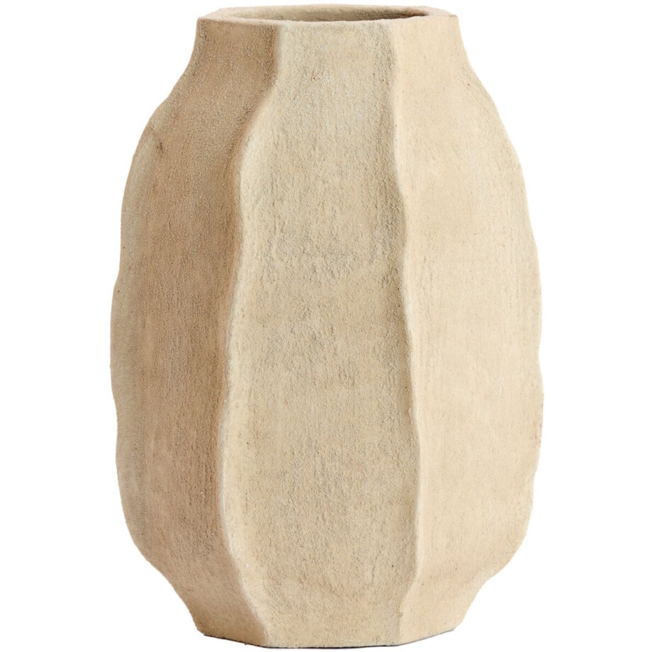Light & Living vaas SAPHIRA van steen in matte zandtint - Ø29x42 cm afbeelding 1