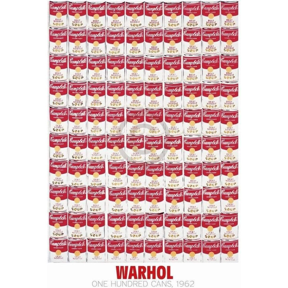 Kunstdruk Andy Warhol - One Hundred Cans 1962 65x90cm afbeelding 1