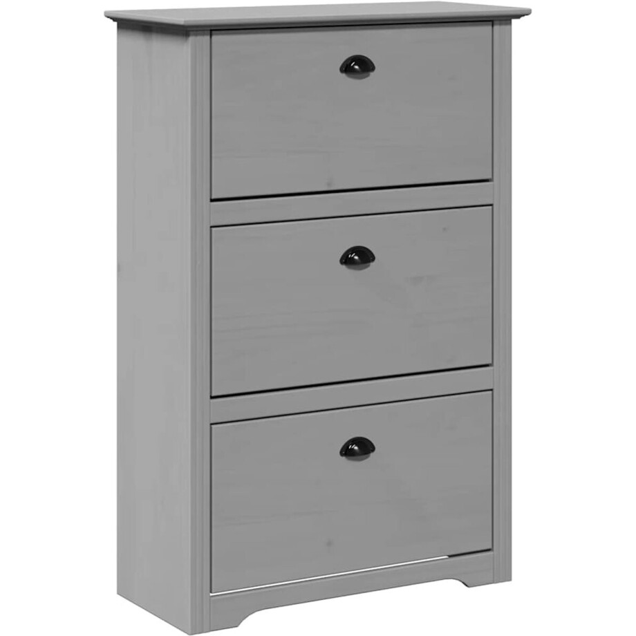 vidaXL - Schoenenrek - BODO - 80x35x118 - cm - grijs afbeelding 1