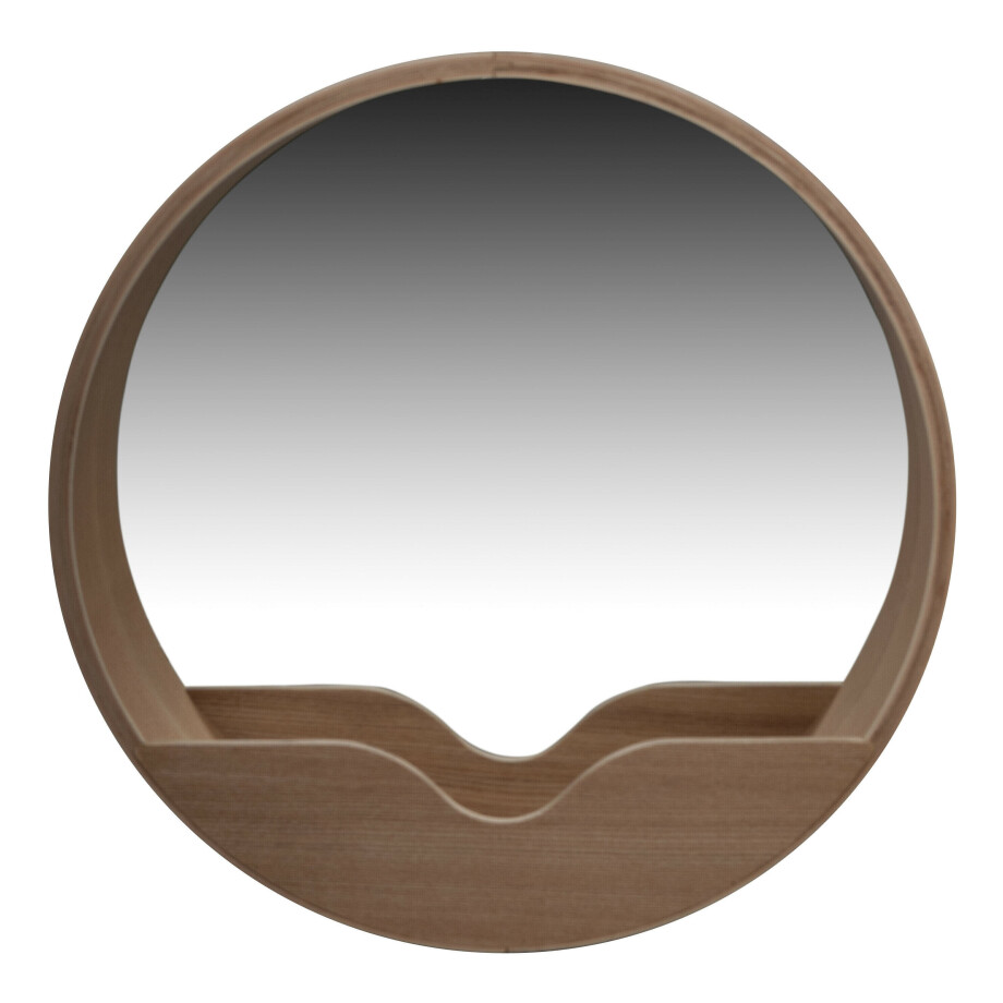 Zuiver Ronde Spiegel 'Round Wall' Eiken, 60cm Zuiver Ronde Spiegel 'Round Wall' Eiken, 60cm afbeelding