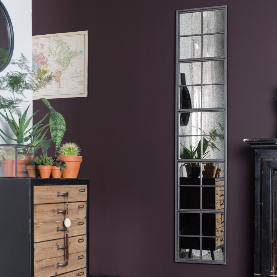 Dutchbone Spiegel 'Vintage Window' 178 x 37.5cm afbeelding 1