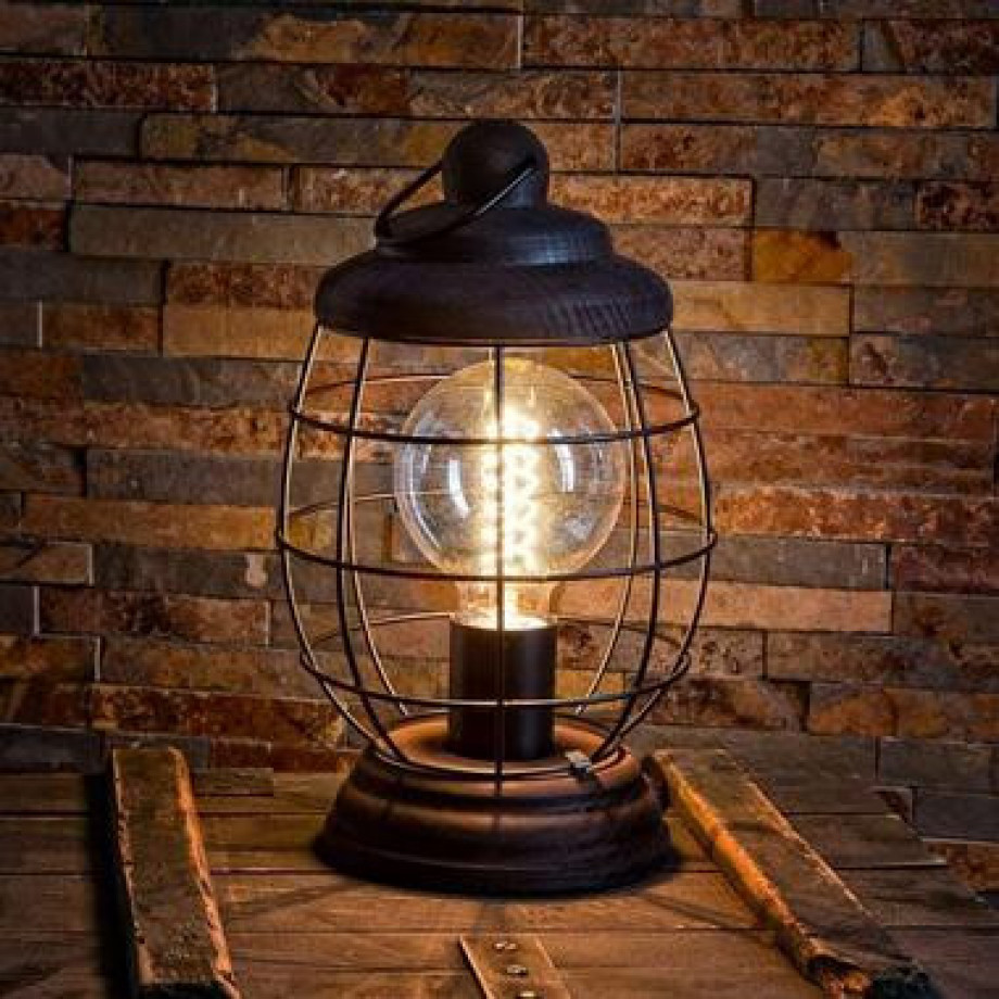 EGLO tafellamp Bampton - bruin - Leen Bakker afbeelding 1