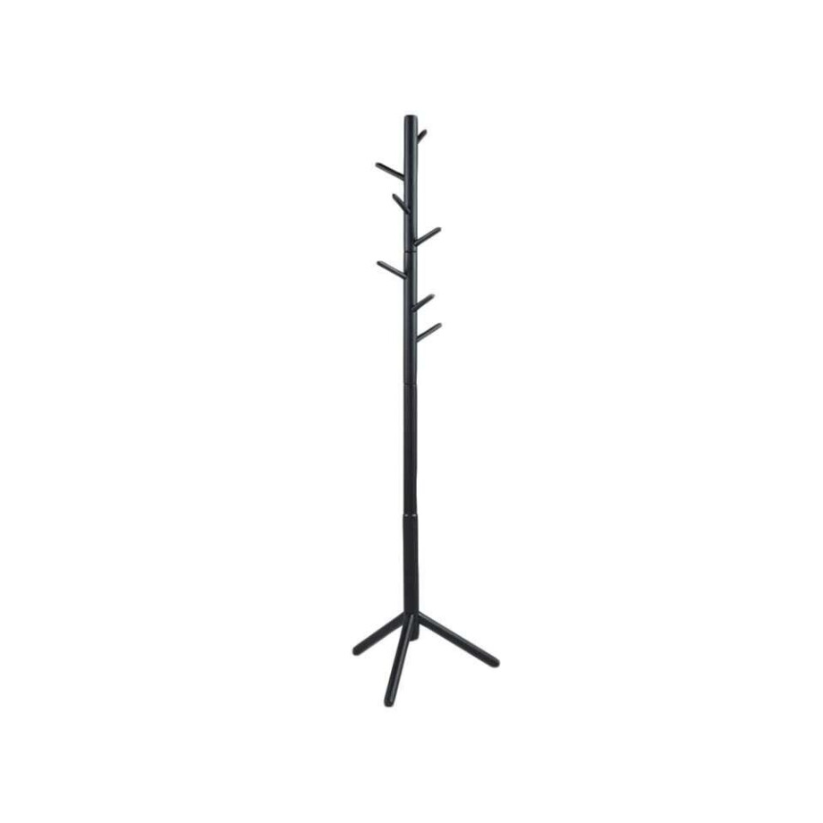 Leen Bakker - Kapstok Tinn - Hout - Zwart - 51.6x176.8x44 Cm Leen Bakker - Kapstok Tinn - Hout - Zwart - 51.6x176.8x44 Cm afbeelding 1