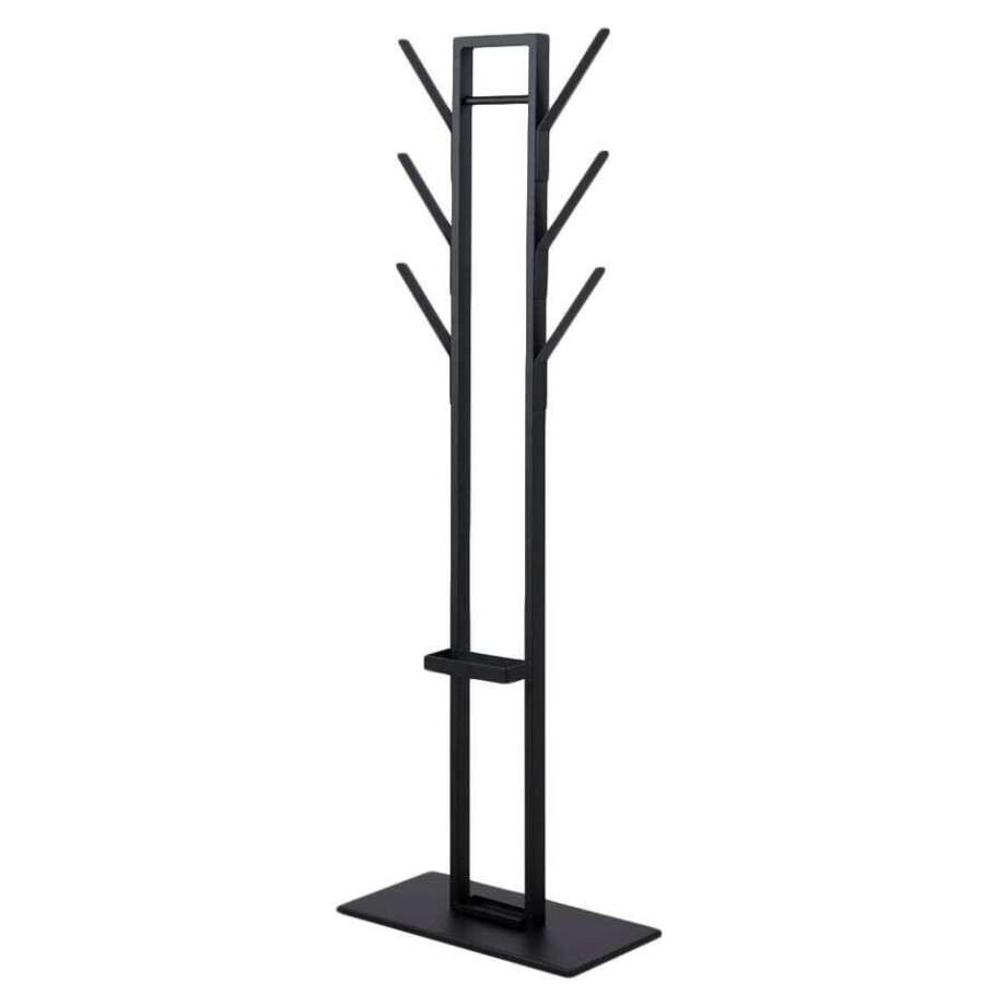 Leen Bakker - Kapstok Perna Groot - Staal - Zwart - 56x165x28 Cm Leen Bakker - Kapstok Perna Groot - Staal - Zwart - 56x165x28 Cm afbeelding 1