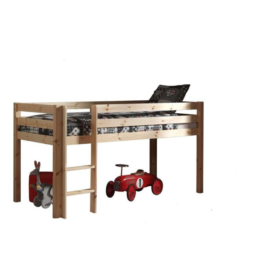 Leen Bakker - Vipack Halfhoogslaper Pino - 114x105,3x209,3 Cm - Grenenhout - Bruin - 105.3x114x209.3 Cm Leen Bakker - Vipack Halfhoogslaper Pino - 114x105,3x209,3 Cm - Grenenhout - Bruin - 105.3x114x209.3 Cm afbeelding 1