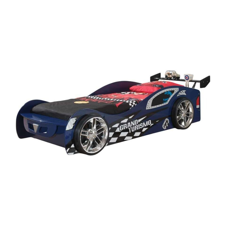 Leen Bakker - Vipack Autobed Grand Turismo - MDF/Kunststof - Blauw - 111x65x235 Cm afbeelding 1