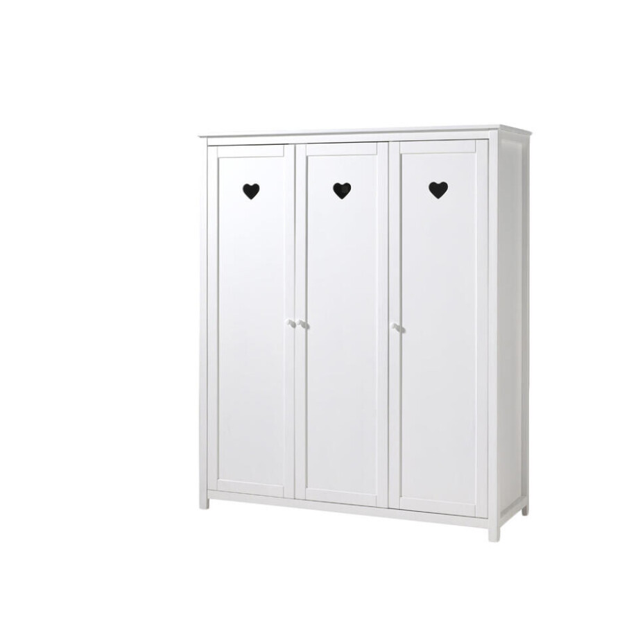 25% korting - Leen Bakker - Vipack 3-deurs Kledingkast Amori - 190x159x57 Cm - Grenenhout/MDF - Wit 25% korting - Leen Bakker - Vipack 3-deurs Kledingkast Amori - 190x159x57 Cm - Grenenhout/MDF - Wit afbeelding 1