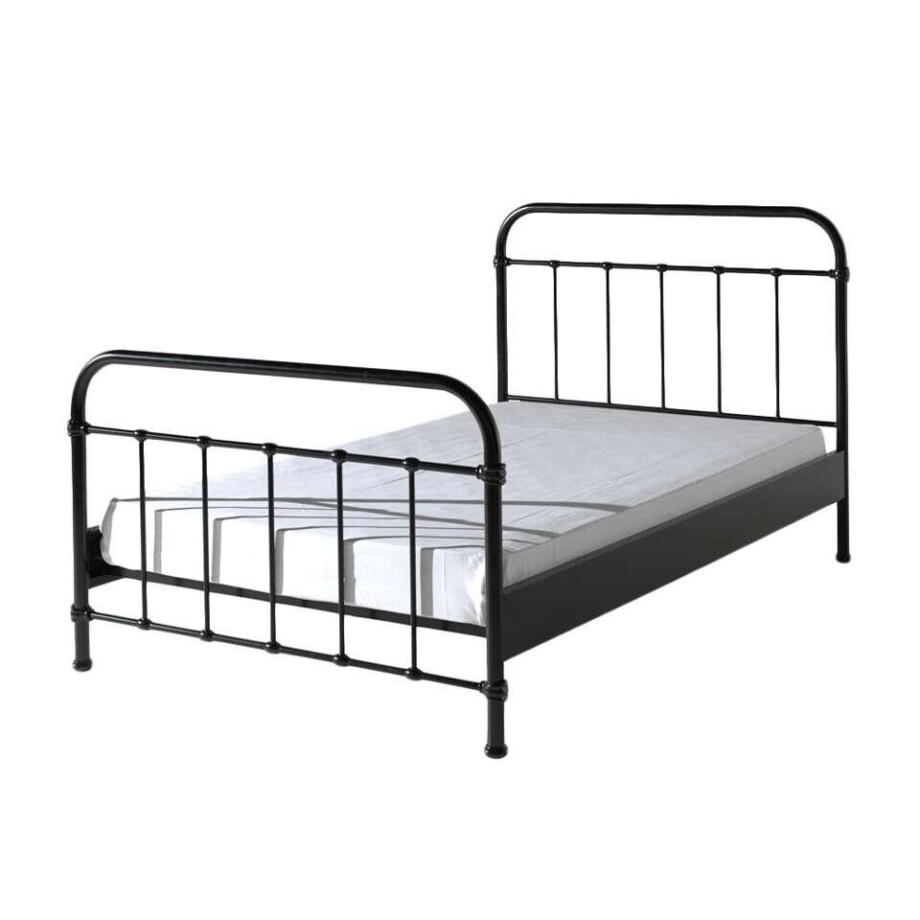 Leen Bakker - Vipack Bed New York - 120x200 Cm - Metaal - Zwart afbeelding 1