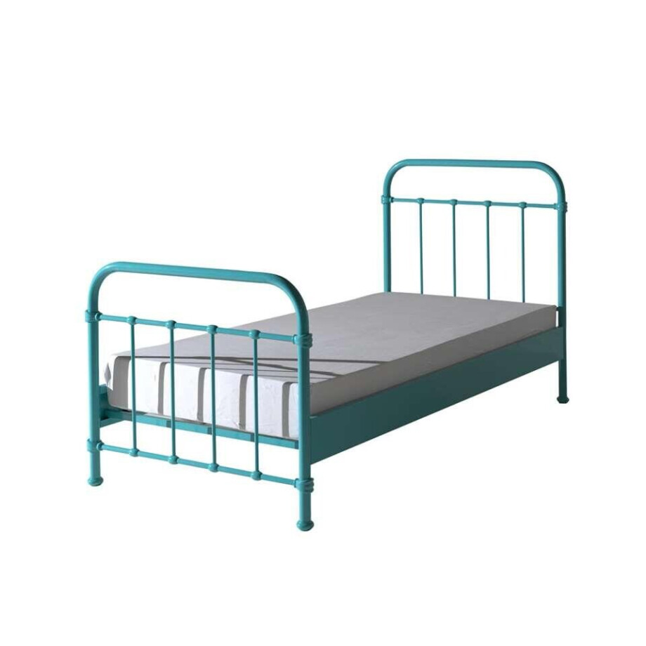 Leen Bakker - Vipack Bed New York - Mint - 90x200 Cm - Metaal - Groen afbeelding 1