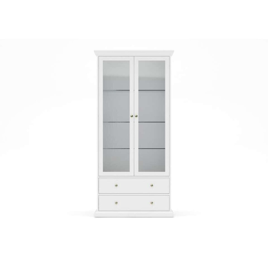 Leen Bakker - Buffetkast Paris - 2 Deuren - 2 Lades - Spaanplaat - Wit - 41.6x96.2x200.8 Cm afbeelding 1