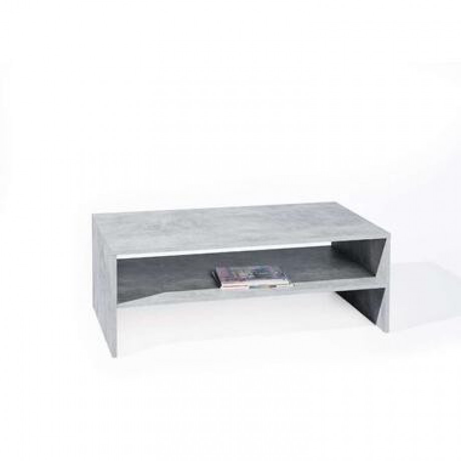 Salontafel Beton - grijs - 41x115x60 cm - Leen Bakker afbeelding 1