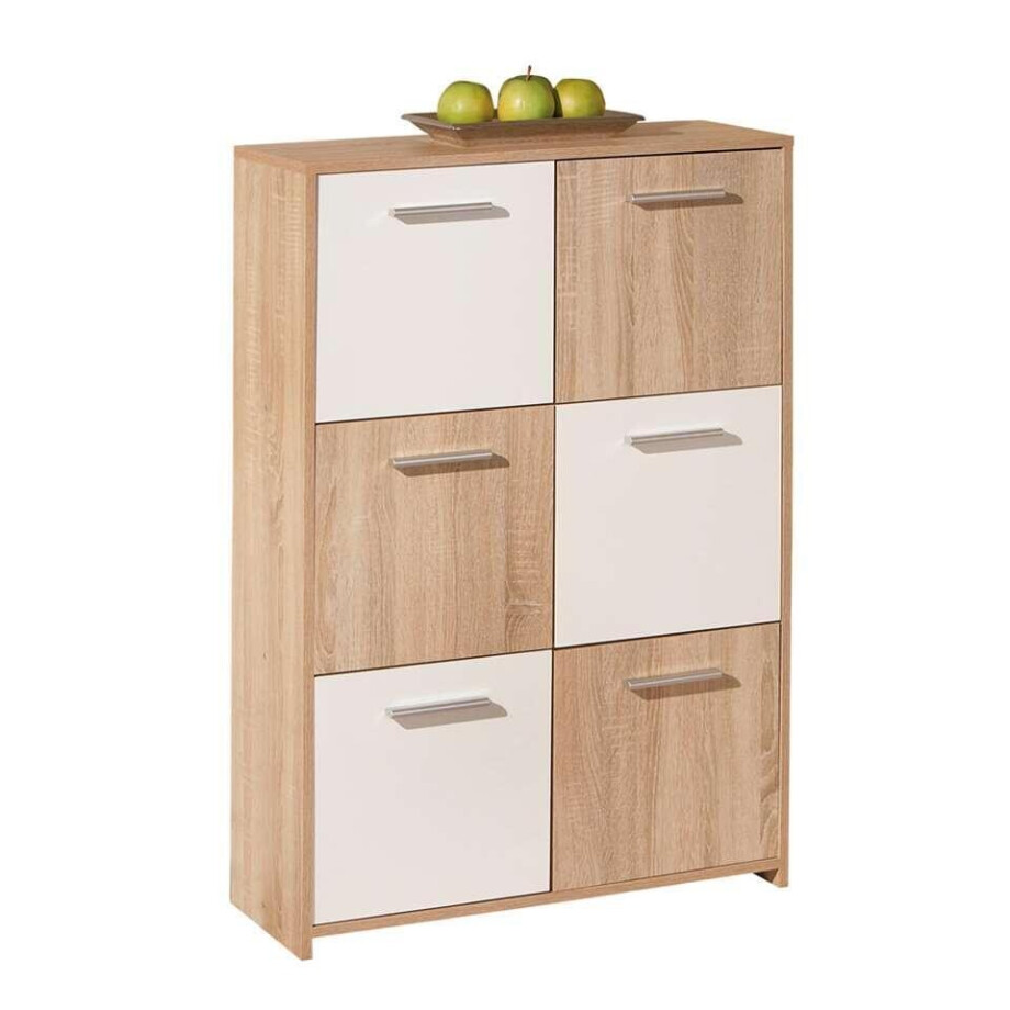 Leen Bakker - Dressoir Egadi - 115x77x30 Cm - Melamine - Bruin afbeelding 1