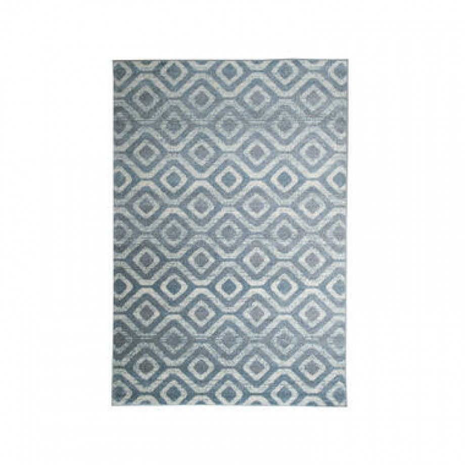 Vloerkleed Florence blokken - grijs/wit - 160x230 cm - Leen Bakker afbeelding 1