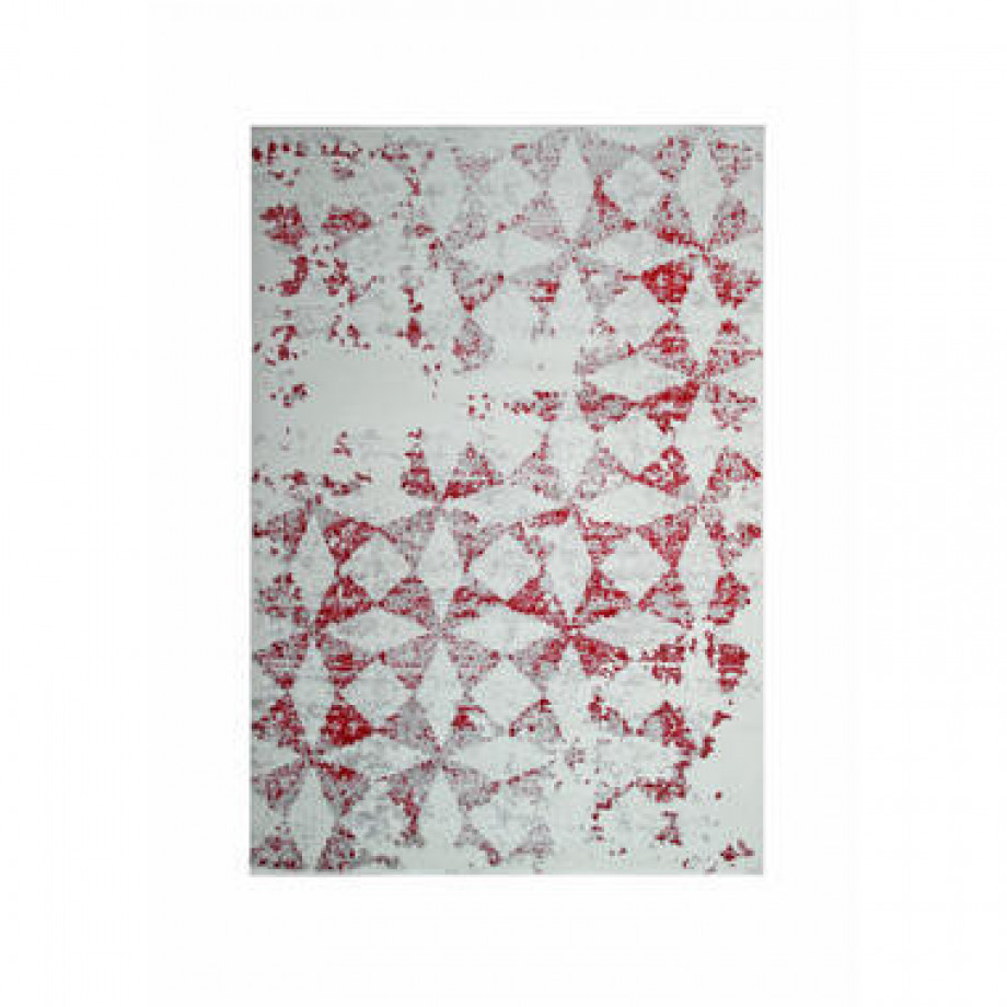 Vloerkleed Metro - beige/rood - 160x230 cm afbeelding 1