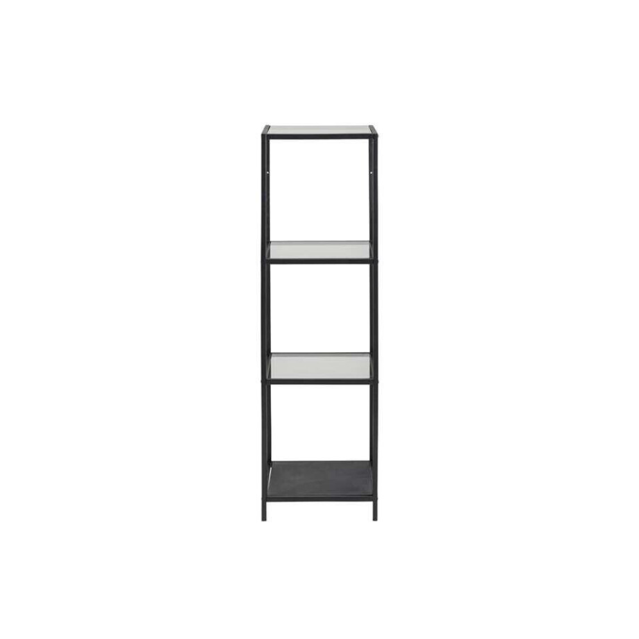 Leen Bakker - Vitrinekast Jelling - / - 119,5x35x37 Cm - Glas - Zwart afbeelding 1