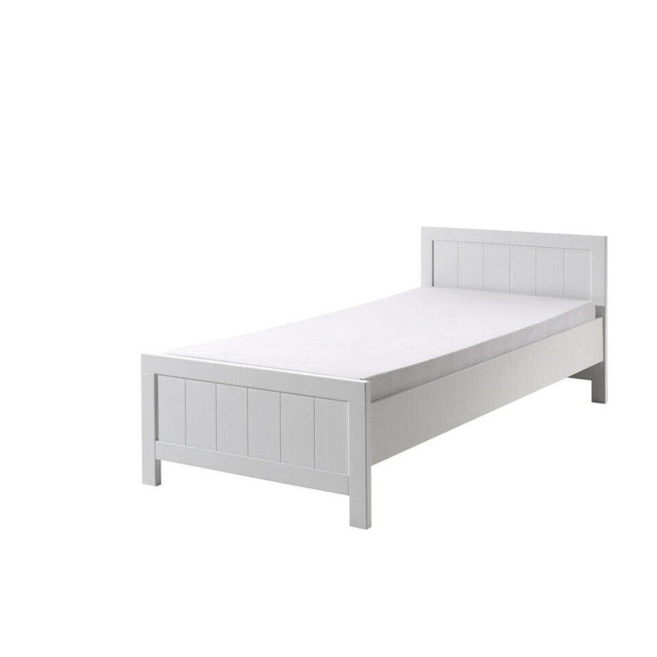 Leen Bakker - Vipack Bed Erik - 77x95,8x206,8 Cm - MDF - Wit - 206.8x95.8x77 Cm afbeelding 1