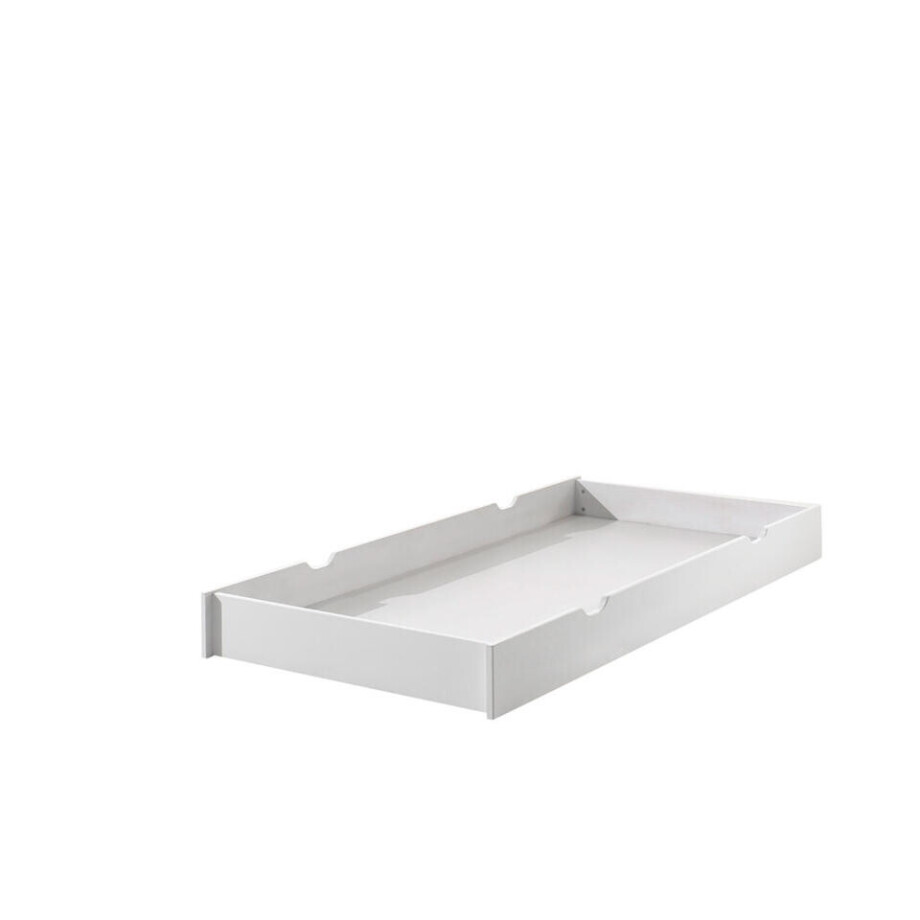 Leen Bakker - Vipack Rolbed Erik Op Wielen - 18,5x94x199 Cm - MDF - Wit afbeelding 1