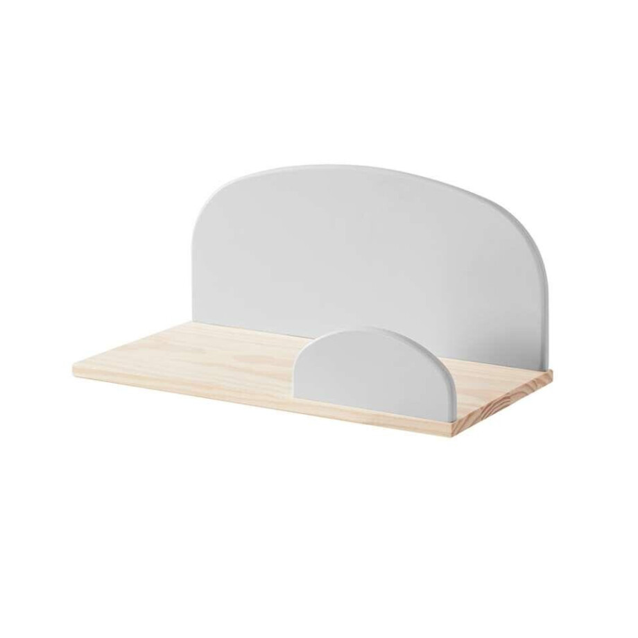Leen Bakker - Vipack Wandplank Kiddy - 45 Cm - MDF - Grijs - 25x45x21.5 Cm afbeelding 1