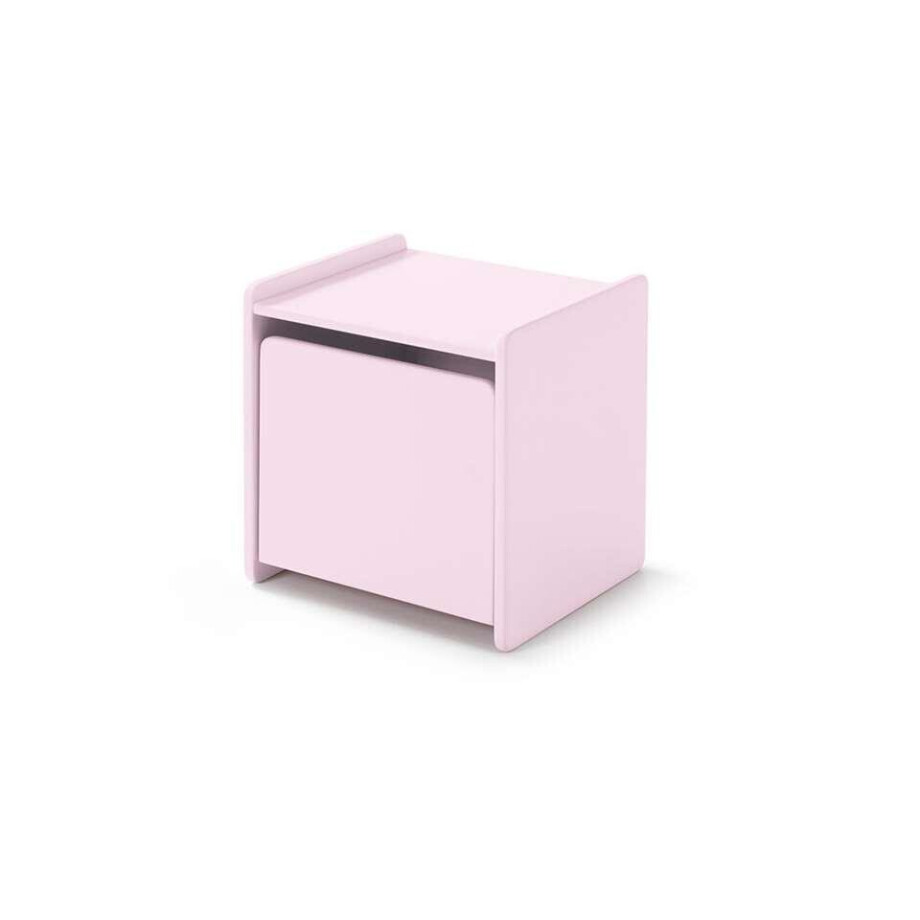 2e Halve Prijs Leen Bakker - Vipack Nachtkastje Kiddy - 1 Deur - Oud - MDF - Roze - 36x40x41 Cm afbeelding 1
