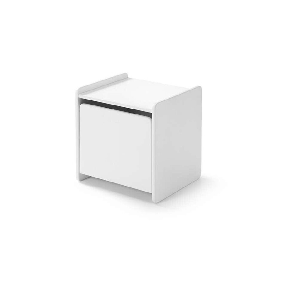 2e Halve Prijs Leen Bakker - Vipack Nachtkastje Kiddy - 1 Deur - MDF - Wit - 36x40x41 Cm afbeelding 1