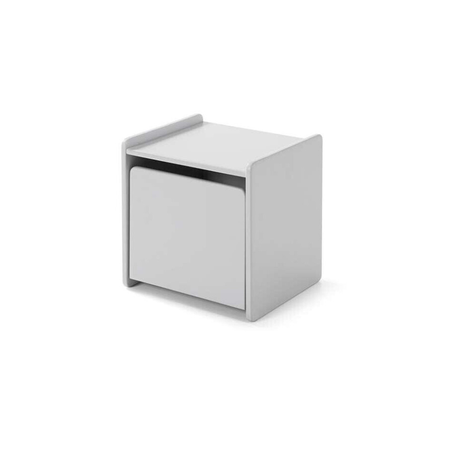 2e Halve Prijs Leen Bakker - Vipack Nachtkastje Kiddy - 1 Deur - MDF - Grijs - 36x40x41 Cm afbeelding 1