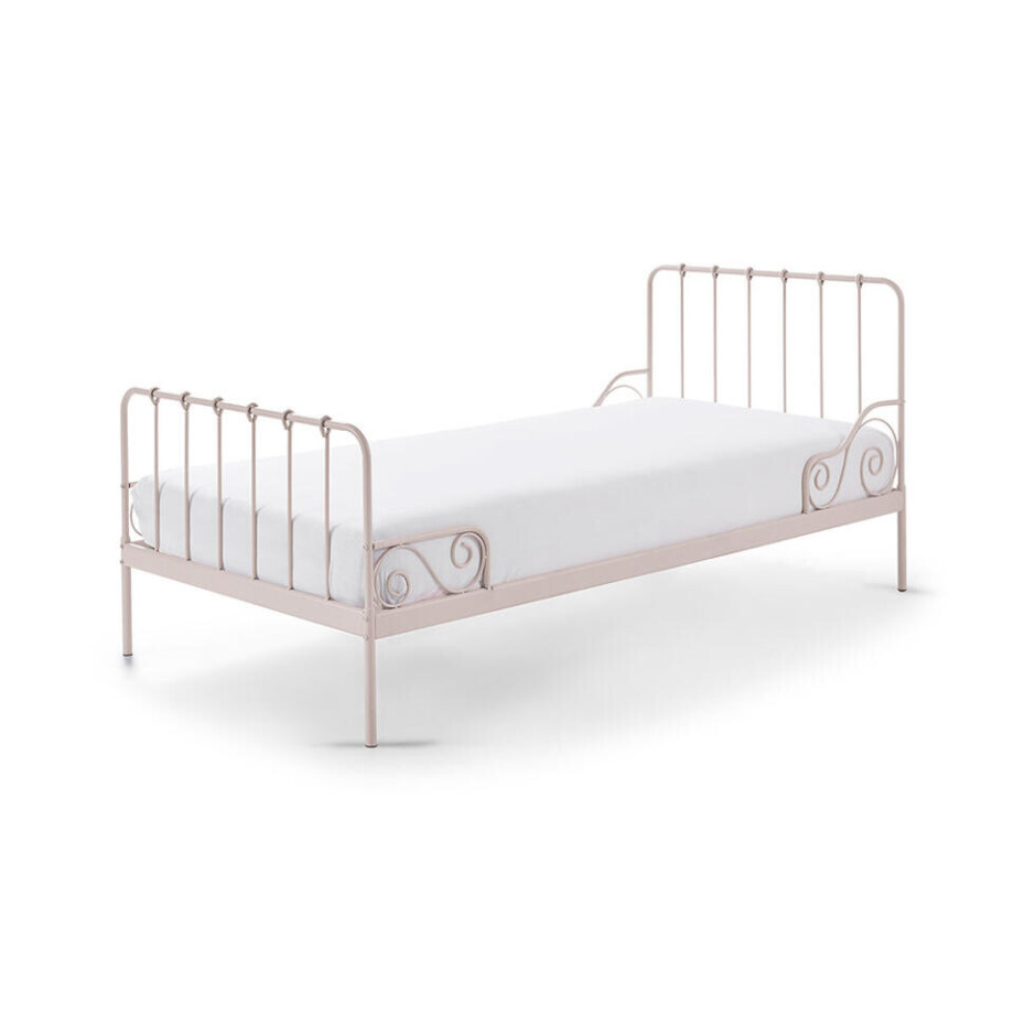 Leen Bakker - Vipack Bed Alice - 90x200 Cm - Metaal - Roze Leen Bakker - Vipack Bed Alice - 90x200 Cm - Metaal - Roze afbeelding 1