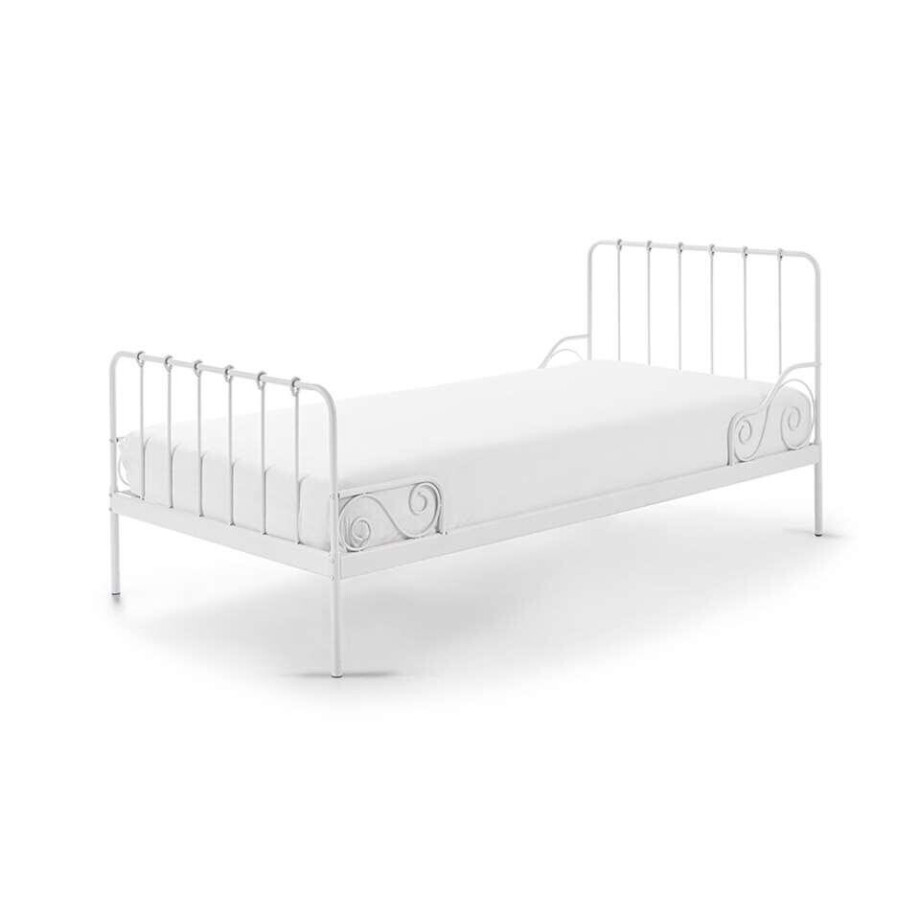 Leen Bakker - Vipack Bed Alice - 90x200 Cm - Metaal - Wit - 205x94x90 Cm afbeelding 1