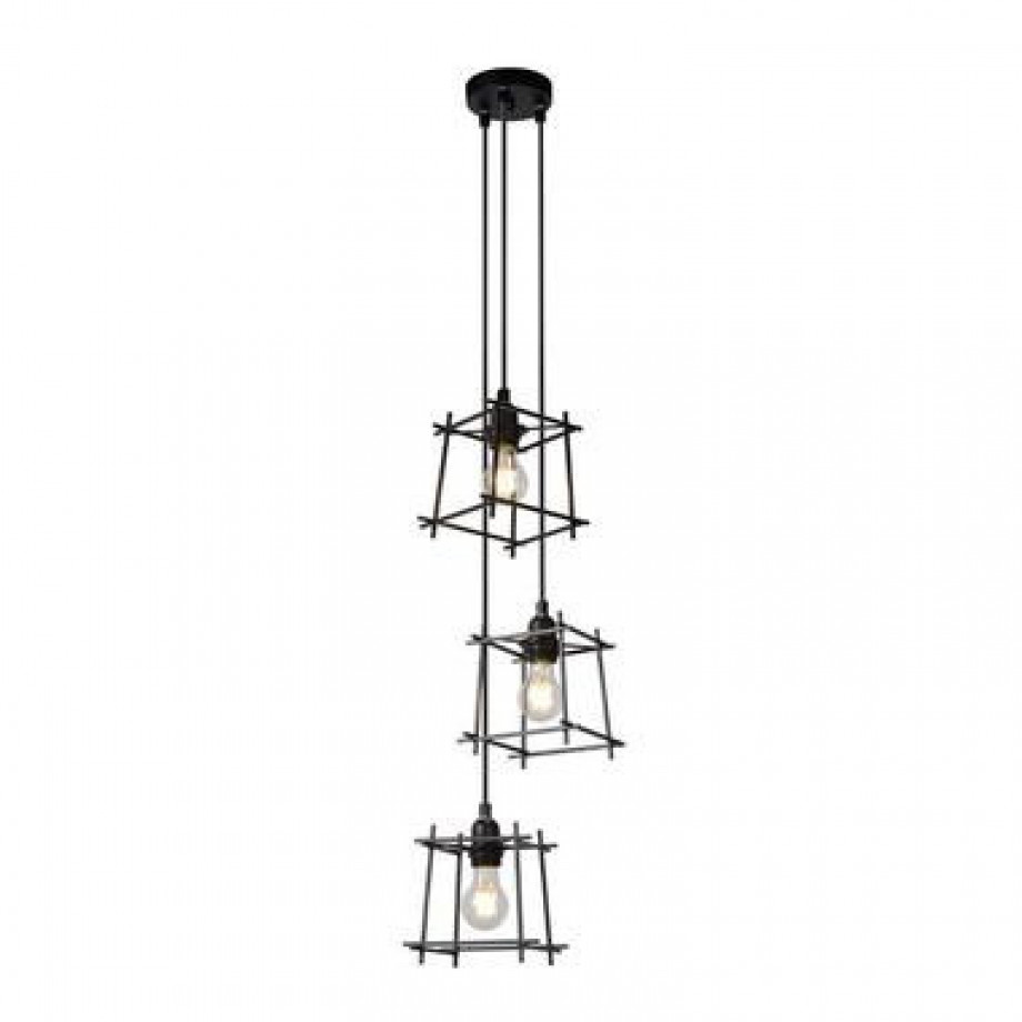 Lucide hanglamp Edgar - zwart - Ø28 cm - Leen Bakker afbeelding 1