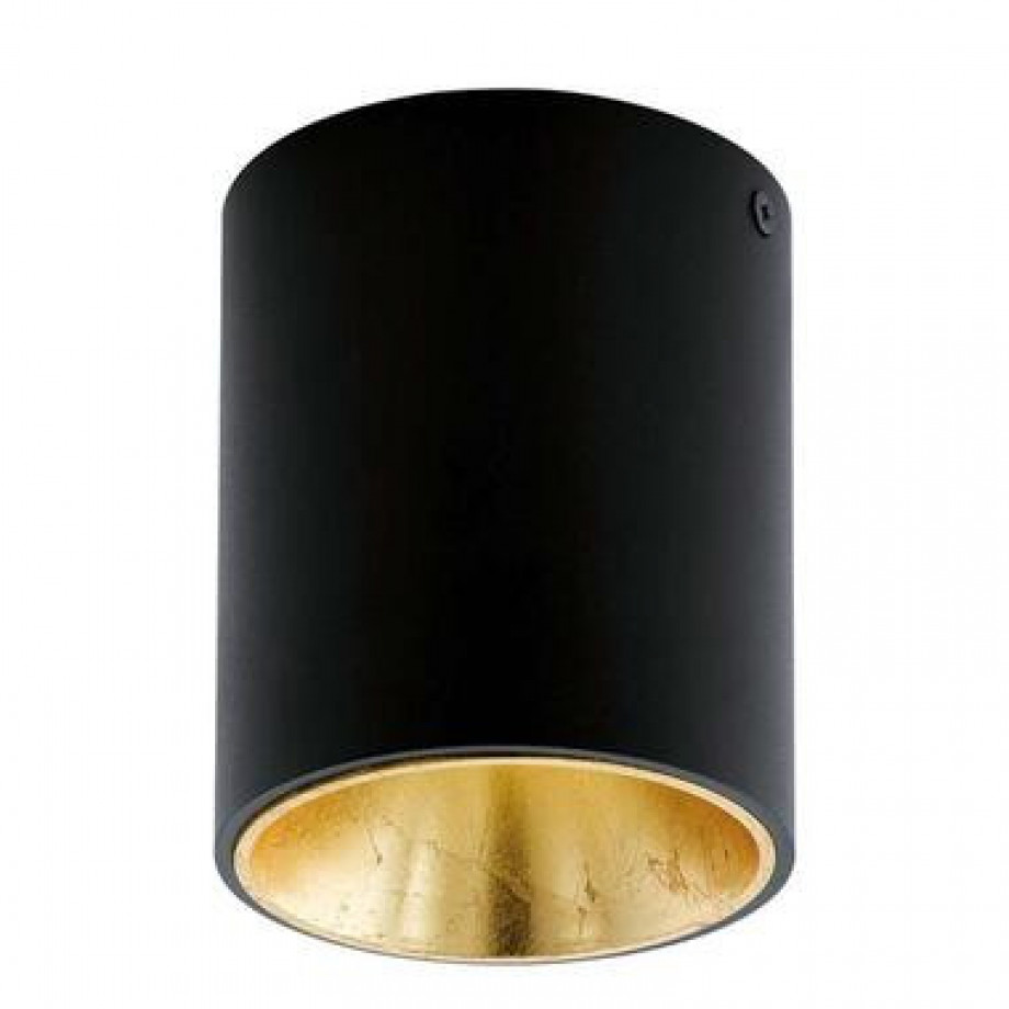 EGLO plafondspot Polasso - zwart/goud - Ø10 cm - Leen Bakker afbeelding 1