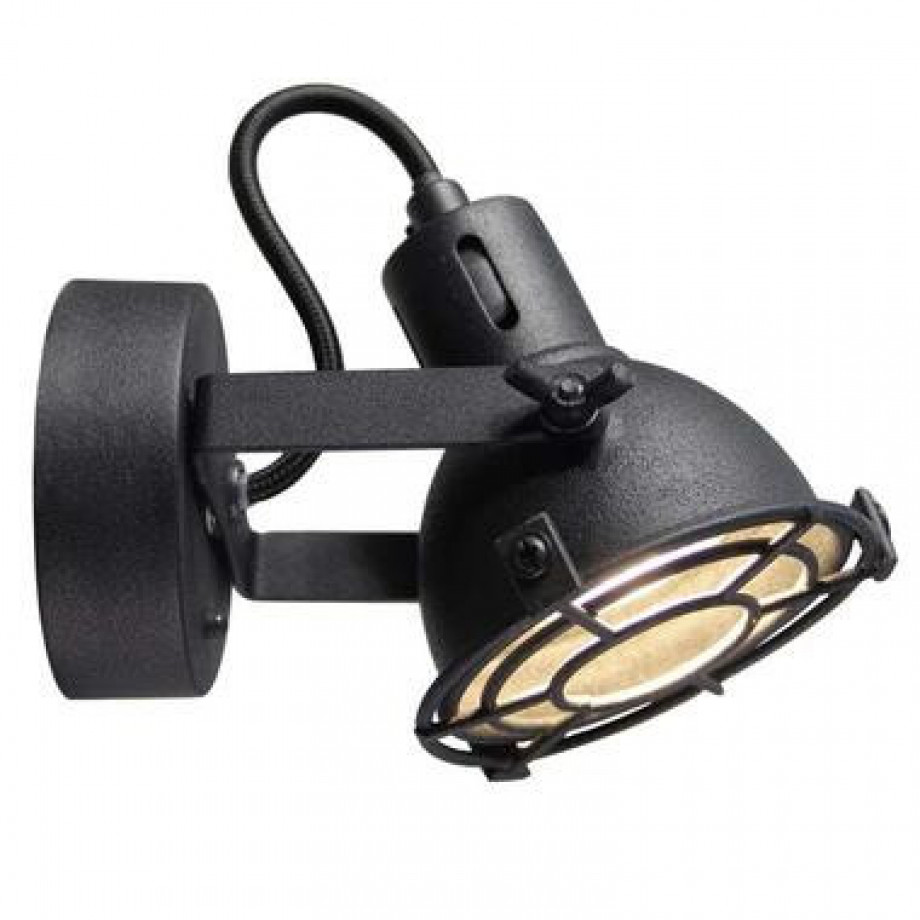 Brilliant wandlamp Jesper - zwart - Leen Bakker afbeelding 1