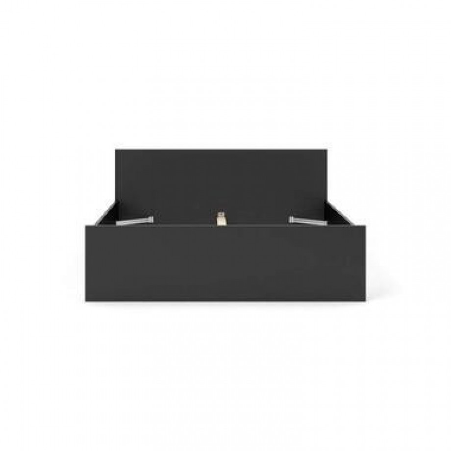 Bed Naia - mat zwart - 160x200 cm - Leen Bakker afbeelding 1