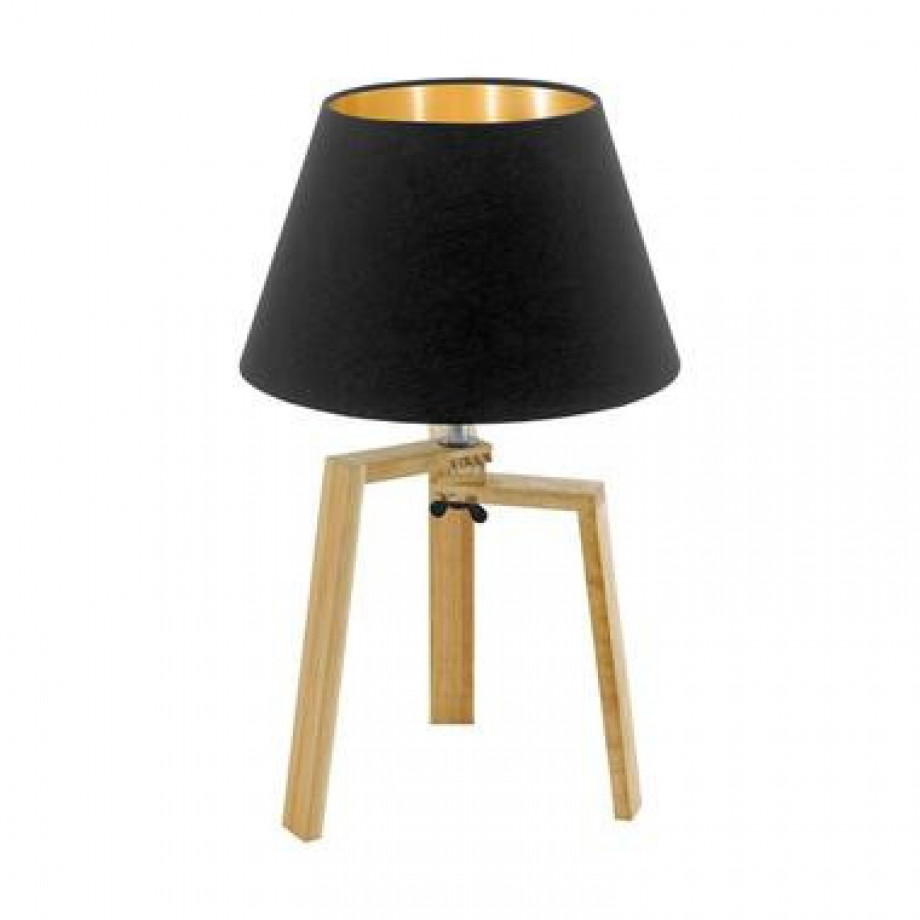 EGLO tafellamp Chietino - hout/zwart - Leen Bakker afbeelding 1