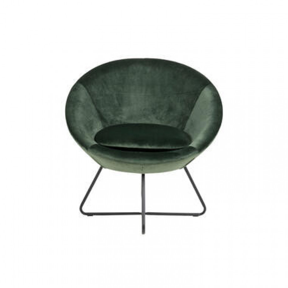 Fauteuil Forli - fluweel - groen - Leen Bakker afbeelding 1