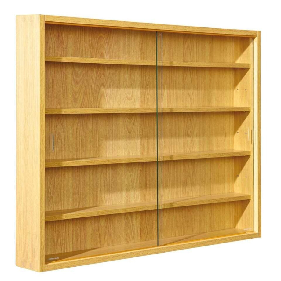 Leen Bakker - Vitrine Compilati - Beukenkleur - 60x80x9,5 Cm - MDF - Bruin - 9.5x80x60 Cm afbeelding 1