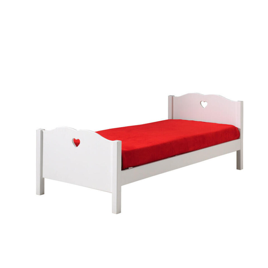 Leen Bakker - Vipack Bed Amori - 90x200 Cm - MDF/Grenenhout - Wit - 211.2x96x80 Cm afbeelding 1