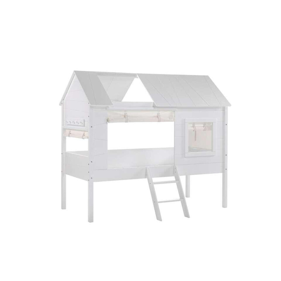 Leen Bakker - Vipack Set Gordijntjes Charlotte - 200x40x265 Cm - Katoen - Wit afbeelding 1