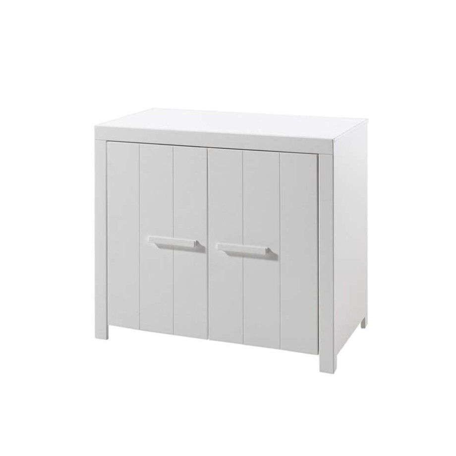 Leen Bakker - Vipack Commode Erik - 100x57x87 Cm - Grenenhout/MDF - Wit Leen Bakker - Vipack Commode Erik - 100x57x87 Cm - Grenenhout/MDF - Wit afbeelding 1